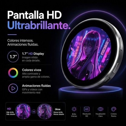 Loopsy - Pin LED con Pantalla HD