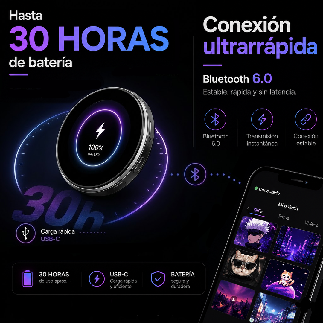 Loopsy - Pin LED con Pantalla HD