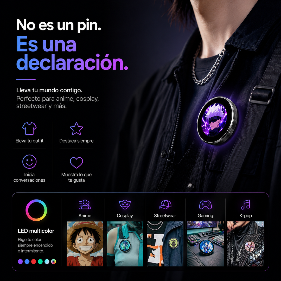 Loopsy - Pin LED con Pantalla HD